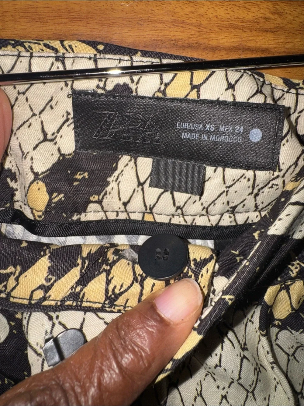 Zara ZW Collection Animal Print Trousers worn by CAT DEELEY  NWOT